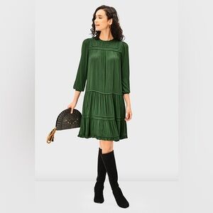 WAYWARD FANCIES
Rayon Crinkle Tiered Shift Dress